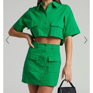 Showpo green set size 4